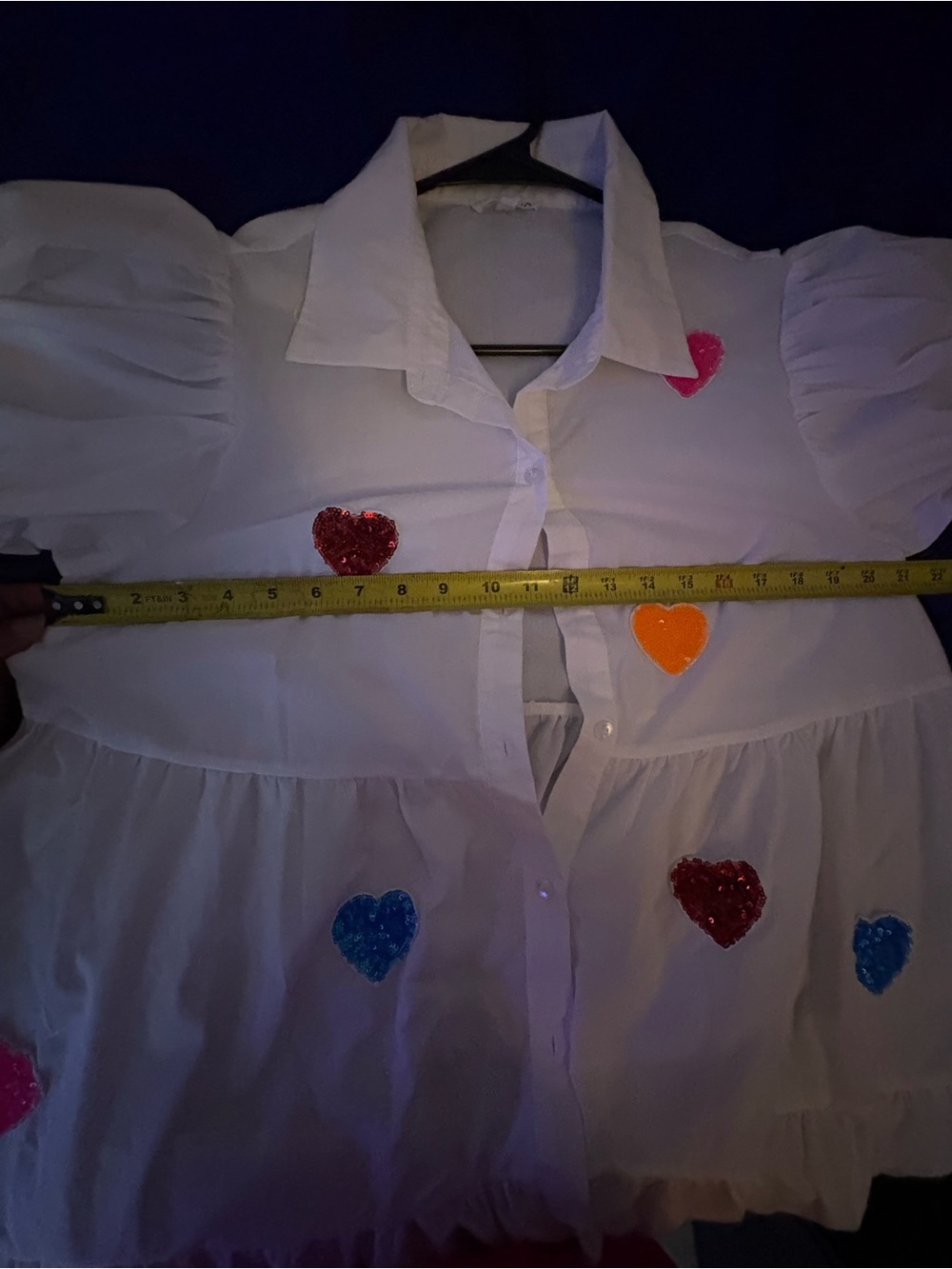 Main Strip White Blouse / Dress - Picture 8 of 9